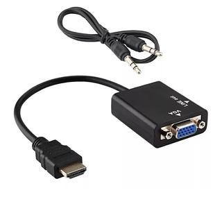 Conversor Adaptador Cabo Hdmi Para Vga Com Saída P2 Áudio