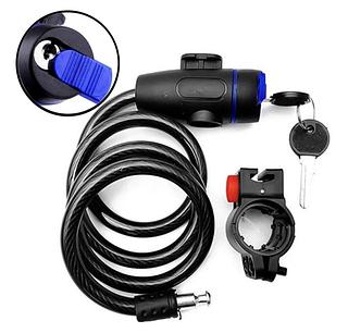 Trava Segurança Cadeado Para Bicicleta Com Suporte Chave