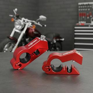 Trava De Moto Manete E Capacete Antifurto Teck Lock Vermelho