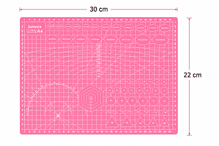 Base de Corte Dupla Face A2 Alta Precisão Antiaderente para Patchwork, Scrapbook e Papelaria 30x22cm