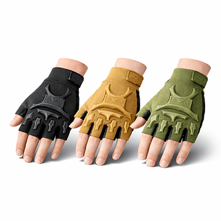 Luva Tática Infantil Meio Dedo Antiderrapante