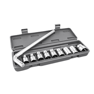 Kit Ferramentas 10 Peças Chave L Soquete De Boca Com Estojo