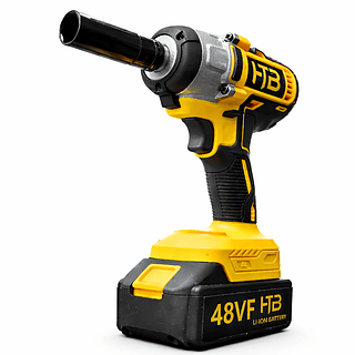 Chave De Impacto Profissional Com 2 Baterias 48V Recarregável Parafusadeira Pneumática Bivolt