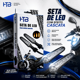 Pisca Alerta Par Seta De Led Moto Esportiva Encaixe Coxim sequencial