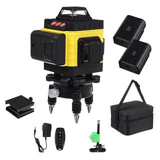 Nível Laser Recarregável 16 Linhas Verde Profissional 3d Autonivelante Com Controle 360 4d