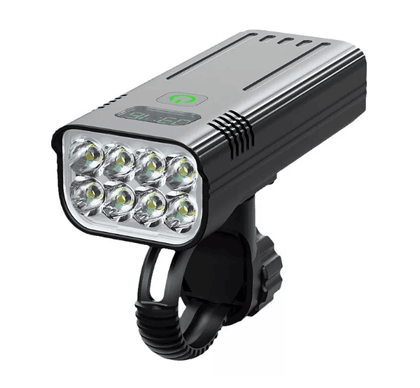 Farol Lanterna para Bicicleta Recarregável 8 LEDs 10000mAh T6