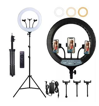 Ring Light Led Iluminador 18P Completo + Tripé 2.1m
