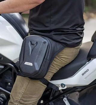 Pochete De Perna Motoqueiro Casco Duro Com Fita Leg