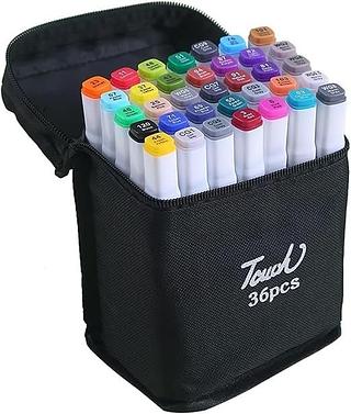 Caneta Marcador para Colorir Desenho Professional, Pontas Duplas, Codificados por Cores, Segurança Garantida, Caixa de Bônus marcadores artisticos de Arte para Estudantes Adultos Artistas Desenho Colorir Desenho 36 Cors