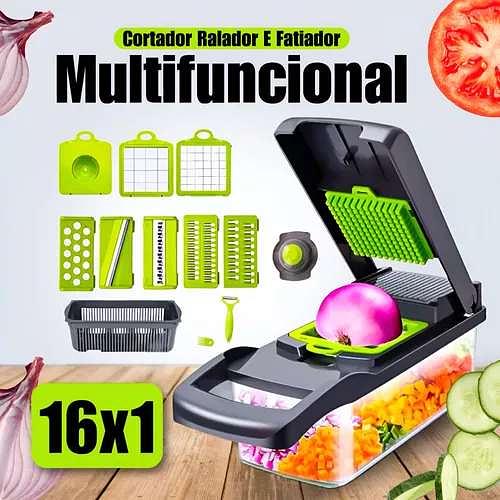 Ralador de Legumes Inox Fatiador Cortador de Verduras Picador