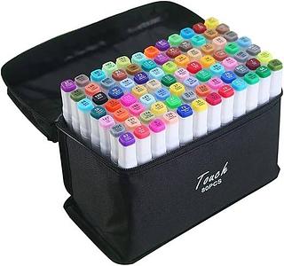 Caneta Marcador para Colorir Desenho Professional, Pontas Duplas, Codificados por Cores, Segurança Garantida, Caixa de Bônus marcadores artisticos de Arte para Estudantes Adultos Artistas Desenho Colorir Desenho 80 Cors
