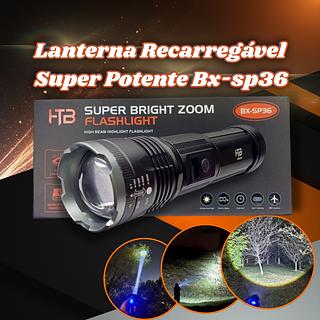 Lanterna Recarregável Super Potente 2km Bx-sp36 Zoom Alcance de até 1 Km