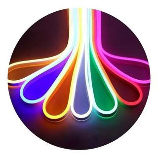mangueira led fita neon 12v azul - laranja - verde - amarela - rosa roxo