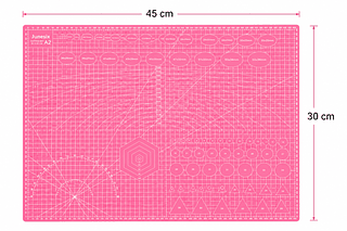 Base de Corte Dupla Face A2 Alta Precisão Antiaderente para Patchwork, Scrapbook e Papelaria 45x30cm