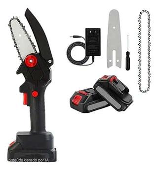 Motosserra Mini Serra Elétrica Portátil Bateria Recarregável