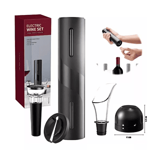 Kit Abridor De Vinho Saca Rolha Eletrico Automatico