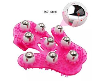 Massageador Corporal Com As Mãos Luva 9 Bolas De Aço Esferas