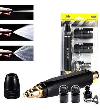 Kit 3 Em 1 Bico Alta Pressão Para Mangueira + Conector Top