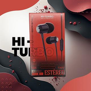 Fone De Ouvido Super Bass HI-TURBO T-677 Entrada P2