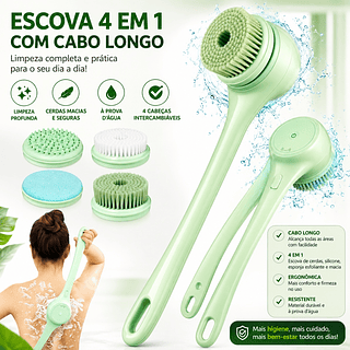 Escova Elétrica Para Costas Escova De Banho De Massagem