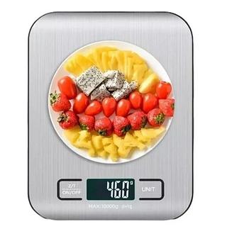 Balança Cozinha Fit Alimentos 10kg Aço Inox Visor Grande