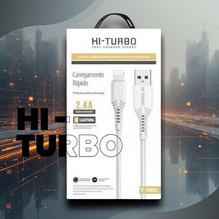 Cabo de Carregamento Rapido tipo ( iPhone ) HI-TURBO 2.4A Modelo T-709I