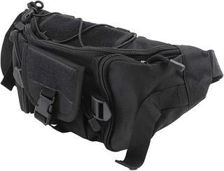 Bolsa Transversal Cintura Masculina Preto Alça Ajustavel