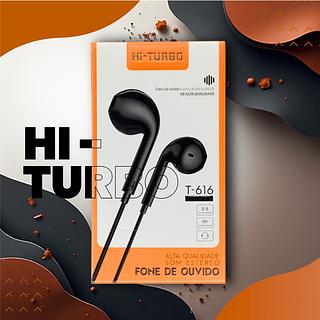 Fone De Ouvido Super Bass HI-TURBO T-616 Entrada P2
