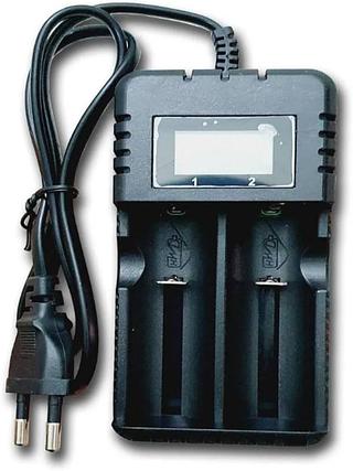 Carregador Duplo Lcd Bateria 18650 14500 26650 3,7 Ou 4,2v